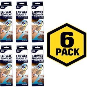 6 Pack Ear Cleaning Kit JB7113 Reusable Ear Washer 3 Color Tips Gentle Set